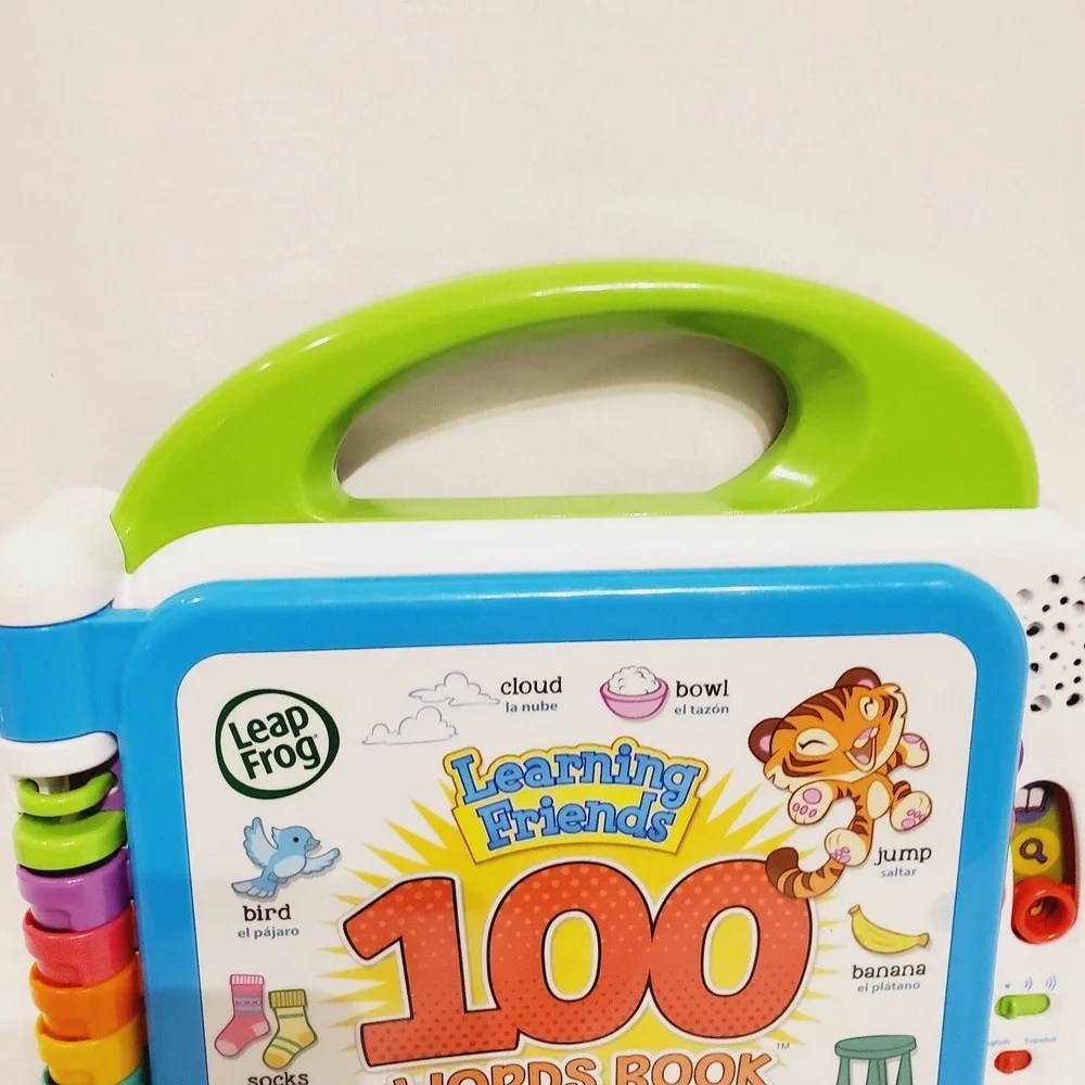 Leap Frog Learning Friends 100 Words Book English Spanish Works‎ See Video